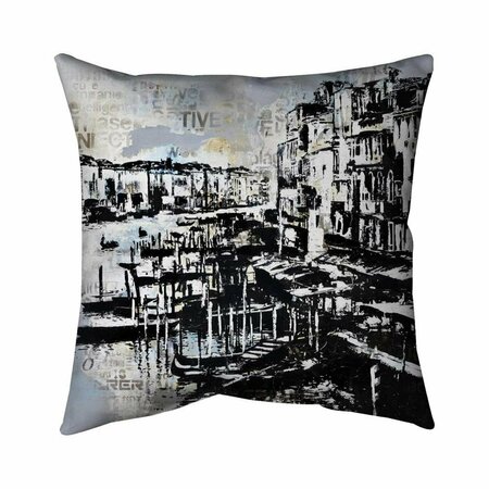 FONDO 20 x 20 in. Abstract Venise Port-Double Sided Print Indoor Pillow FO3328099